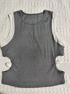 Gray & White Athletic Tank Size Large